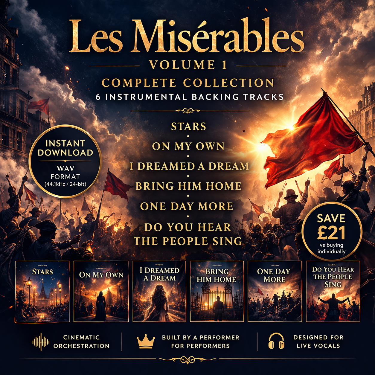 Les Misérables – Volume 1 (Complete Collection – 6 Instrumental Backing Tracks)